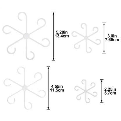 4Pcs Hanging Plant Stand Anti-Toppling Support Pole Plastic Hooks Fixator Flower Hydroponic Folding Fixed Garden Accessories