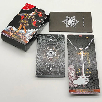Water Proof 78 Card PVC Tarot Deck With Plastic Package Divination Board Game Fortune Telling Oracle Set For Beginners