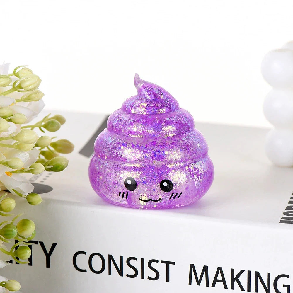 Novelty Squishy Poo Stress Ball | Funny Stretch Fidget Toy for Stress Relief