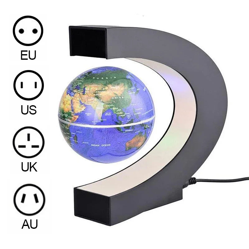 Magnetic Levitation Globe LED Floating World Map Lamp Antigravity Home Decor Gift