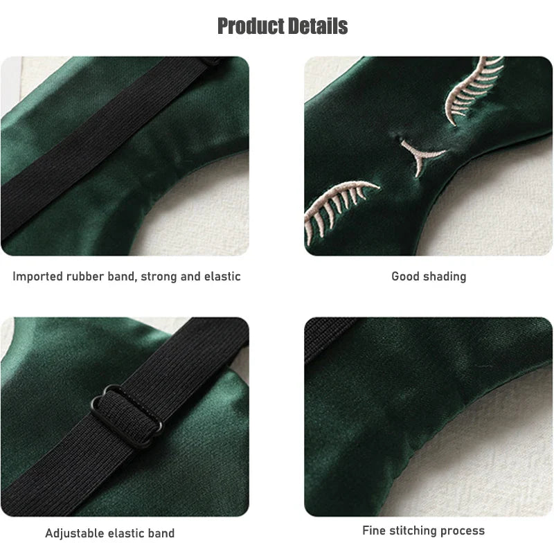 Cat Silk Sleep Eye Mask | Cute Light Blocking Eye Cover for Travel and Nap