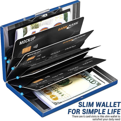 RFID Blocking Credit Card Holder | Slim Metal Wallet