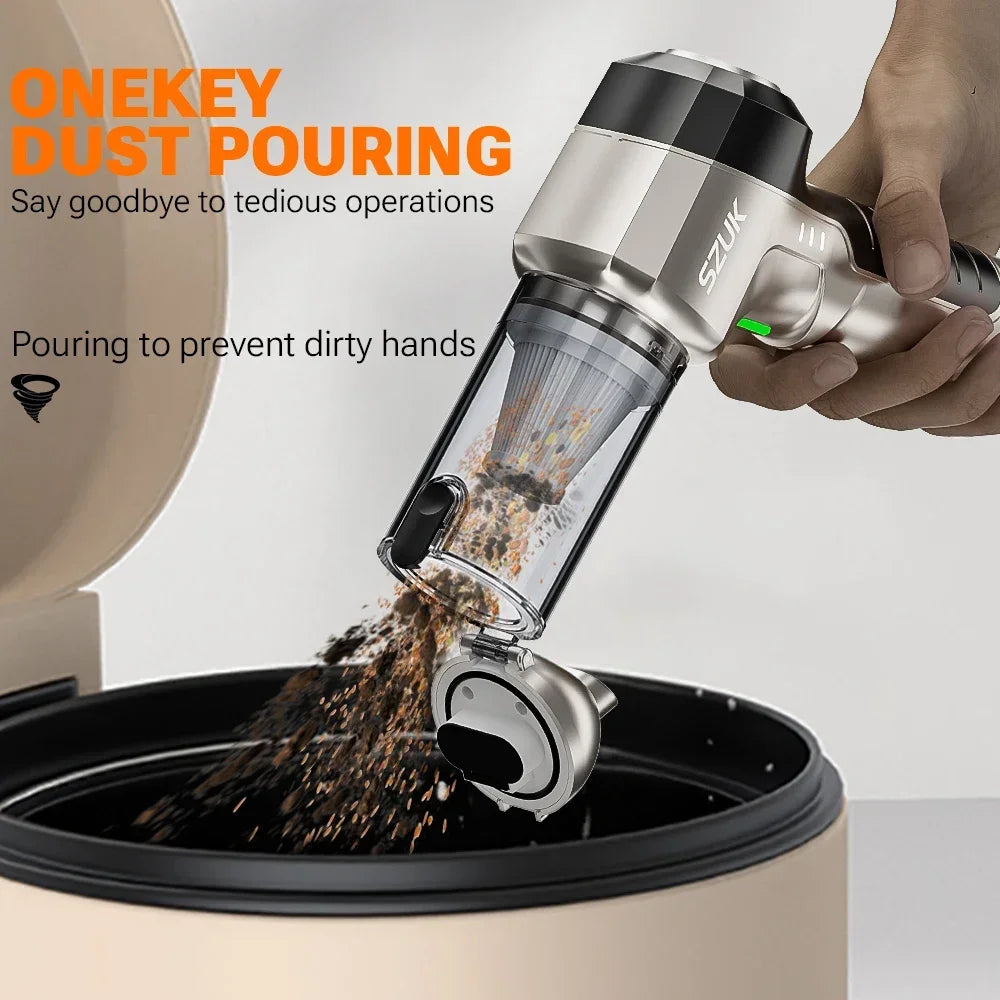High Pressure Cordless Car Vacuum Cleaner Powerful Wireless Mini Vacuum