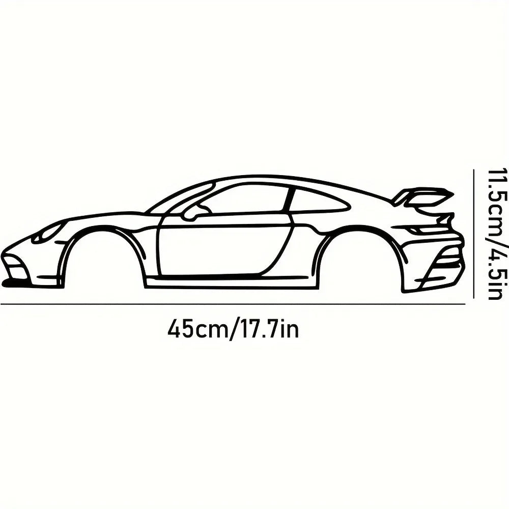 Ligne métallique décorative « Hot Border », spécialement conçue pour les passionnés d'automobile souhaitant créer des présentoirs muraux.