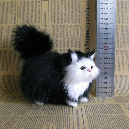 Adorables Peluches de Simulation de Chat, Douces, Modèle de Chatons en Peluche, Faux Chat, Animaux Réalistes pour Enfants Filles, Cadeau d'Anniversaire ou de Saint-Valentin