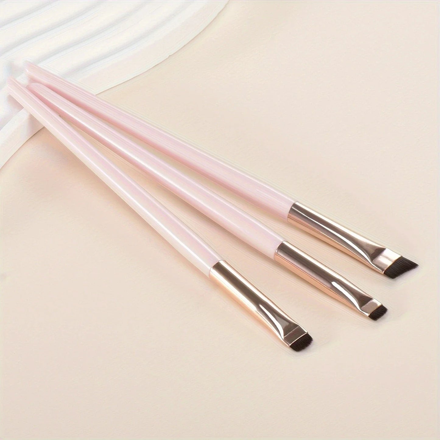 Ultra-Thin Eyebrow Brush Set | 3-Piece Angled Precision Makeup Brushes