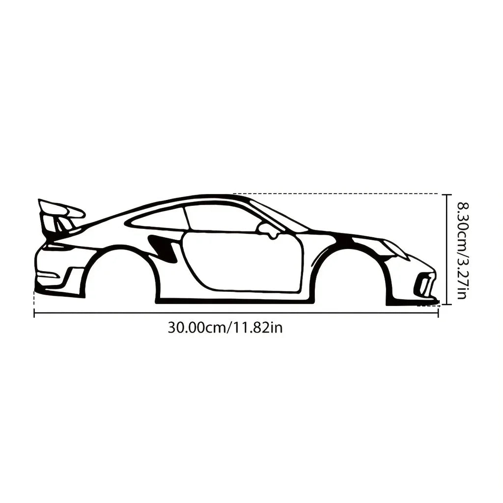Ligne métallique décorative « Hot Border », spécialement conçue pour les passionnés d'automobile souhaitant créer des présentoirs muraux.