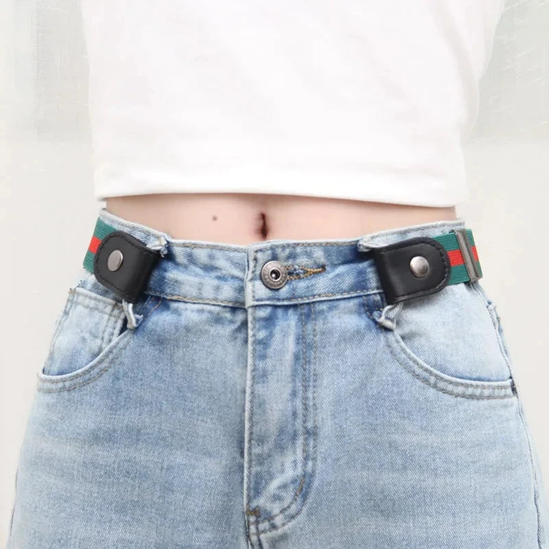 Elastic No-Show Belt | Stretch Woven Waistband for Men and Women