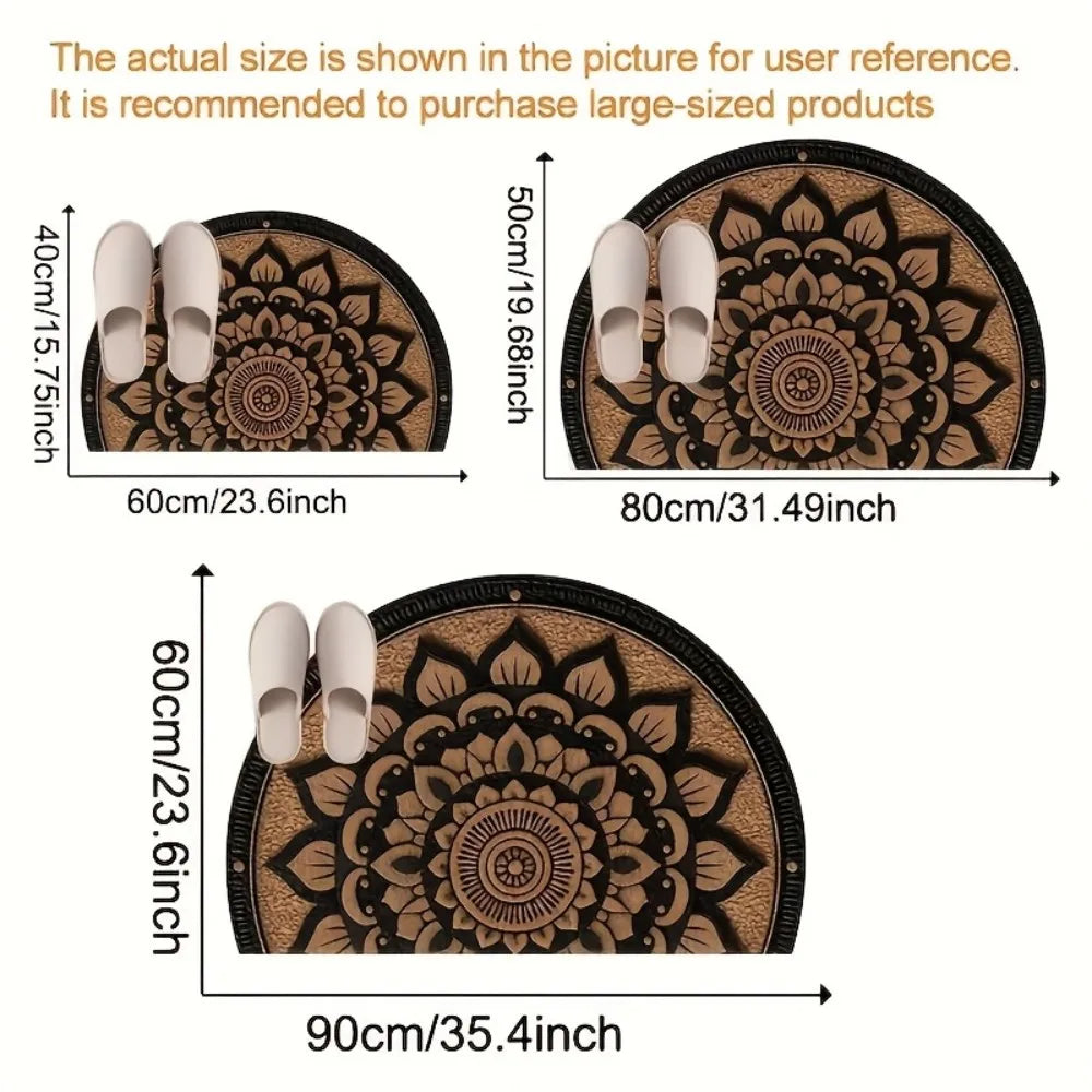 Tapis de sol VIKAMA de style américain à motif floral, antidérapant et anti-salissure, tapis de décoration intérieure pour l'entrée, la salle de bain et la cuisine