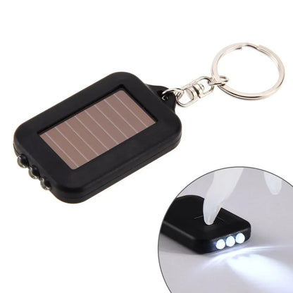 Portable LED Keychain Solar Flashlight | Mini Pocket Light for Outdoor Hiking