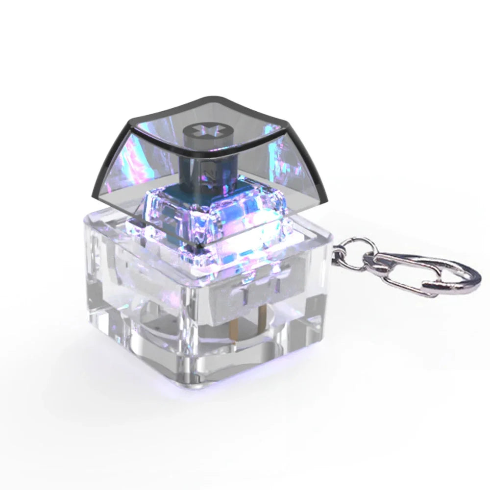 Mechanical Keyboard Keychain Fidget Toy | LED Stress Relief Key Cap Pendant