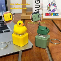 Funny Croaking Frog Duck Keychain | Rechargeable LED Fidget Clicker
