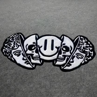 VIKAMA American Carpet Halloween Decoration Creative Skull Pattern Carpet Soft Unique Living Room Bedroom Door Mat Home Decorati
