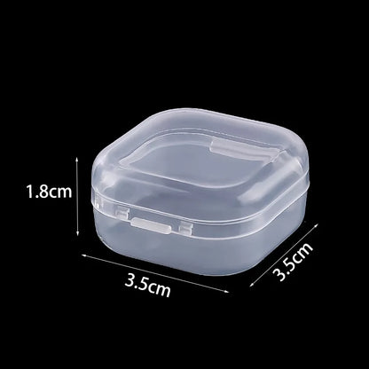 5-50pcs Mini PP Plastic Storage Box | Clear Single-Compartment Organizer for Jewelry, Fishhooks, and Small Components