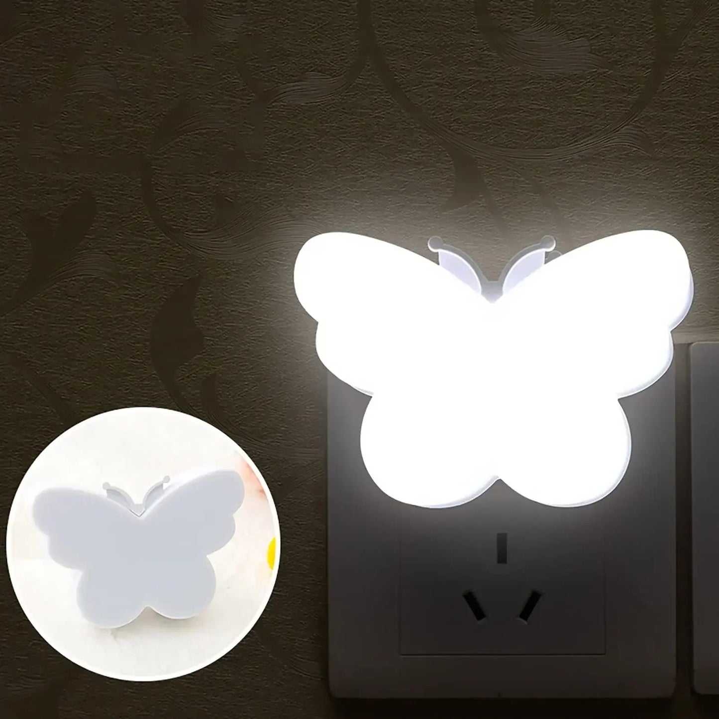 Butterfly LED Night Light | Smart Sensor Plug-in for Room Decor