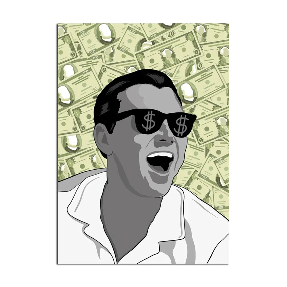 Toile murale abstraite classique Graffiti créatifs Le Grand Gatsby Impression sur toile Poster Salon Chambre Peinture décorative