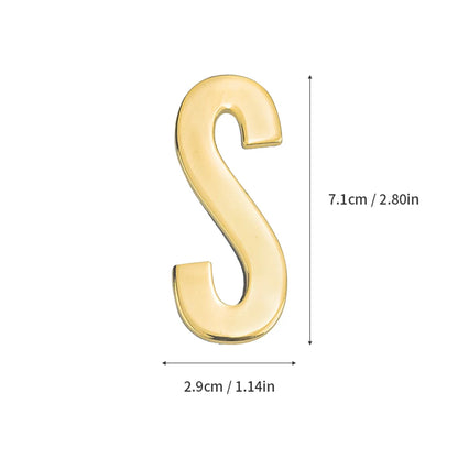 1 pièce en métal auto-adhésive Numéro de maison, lettres de l'alphabet anglais pour plaque de porte d'appartement, autocollants de numéro de boîte aux lettres de table 7*3cm