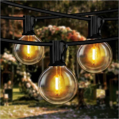 G40 Solar String Lights Outdoor 8 Modes Globe Bulb Waterproof Patio Garden Decor
