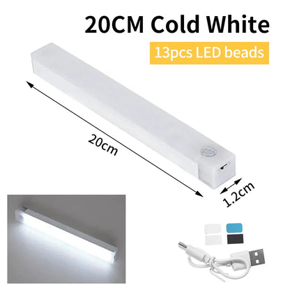 Rechargeable Motion Sensor LED Cabinet Light | Wireless Night Light for Kitchen, Staircase, Closet