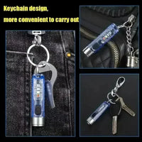 Mini EDC LED Flashlight | Portable Keychain Light with Magnetic Base and USB Rechargeable UV Lamp