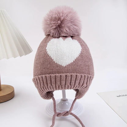 Baby Knitted Turban Hat with Pompom | Soft Acrylic Beanie for 0-3T