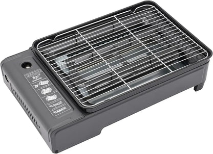 Portable Butane Grill Stove with Grill Net Outdoor Camping Traveling Trekking BBQ
