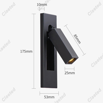 Modern Led Wall Lamp 110V 220V Led 3W Spotlight Sconce Wall Light for Beside Light Bedroom Living room Dining room Night Lights