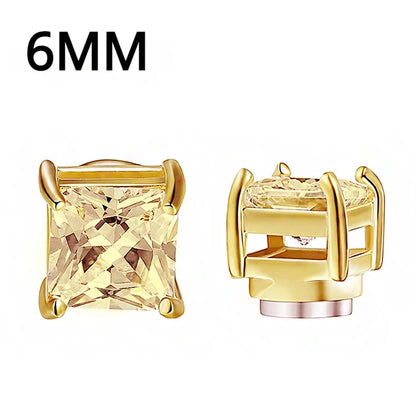 Fashion Crystal Magnetic Clip Ear Stud | Non Piercing Earrings for Men Women
