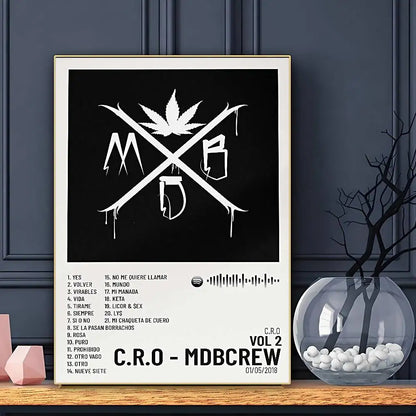 Singer C.R.O Poster HD Art Sticky Wall Waterproof Home Living Room Bar Decoration