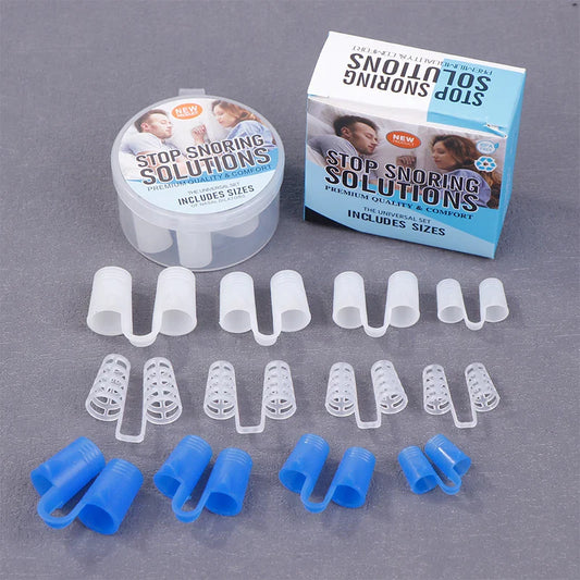 Silicone Anti Snore Nasal Dilators 4/8 Pack | Snoring Nose Clip for Better Sleep