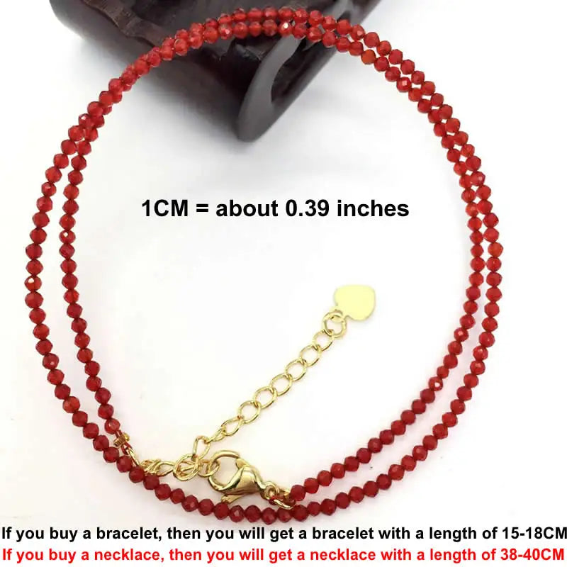 Faceted Gemstone Beaded Necklace and Bracelet Set | Natural Crystal Choker Jewelry for Men and Women