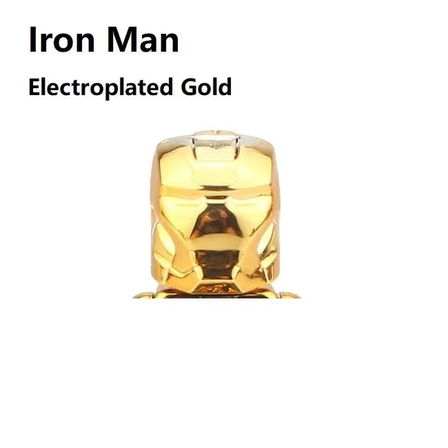 Mr Gold Building Blocks Mini Figure | Compatible Electroplate Plating Gold Chrome Action Figure Toy
