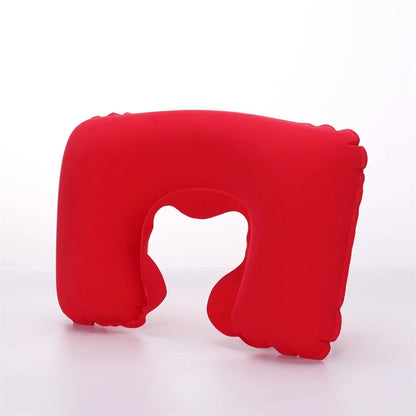 Portable Inflatable Travel Neck Pillow | U-Shape Air Cushion for Airplane