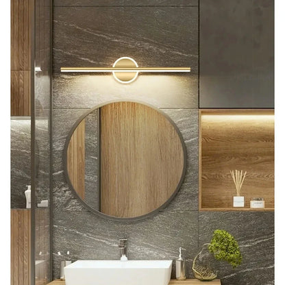 LED Mirror Front Wall Light – 40/60cm Gold Black Indoor Lamp for Bathroom & Bedroom
