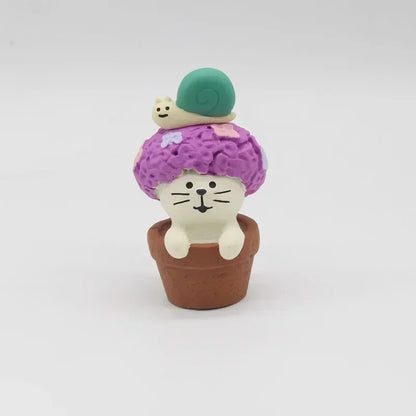 Artisanat de décoration en résine de chat, petite grenouille scène de pluie pour la décoration de bureau, ornements artisanaux, collection de jouets, cadeaux en gros Nouveauté 2024