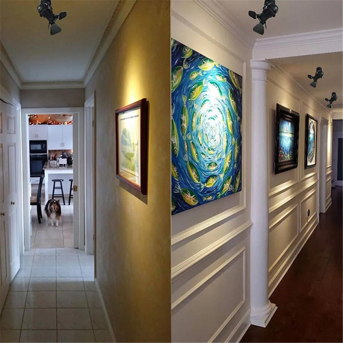 Industrial Vintage LED Ceiling Spotlight Barn Door Art Gallery Hallway Stage