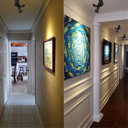 Industrial Vintage LED Ceiling Spotlight Barn Door Art Gallery Hallway Stage