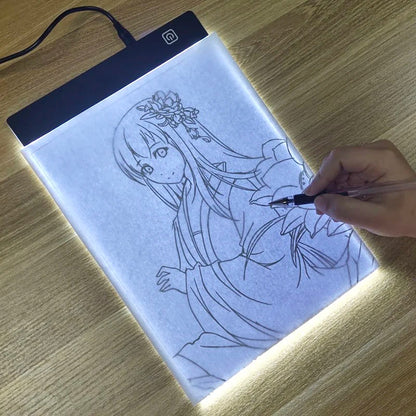 LED Drawing Copy Pad Dimmable Light Board Adjustable Art Tablet Educational Toy