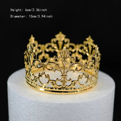 Rhinestone Crown Baking Cake Topper Headwear Decoration Children's Hair Accessories Princess Wedding Birthday Party Supplies New