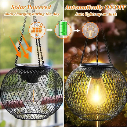 Ortiny Solar Lantern Outdoor – Waterproof Hanging Decorative Lights for Garden