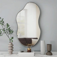 1pc Irregular Wall Mirror Cloud Mirror Asymmetric Acrylic Wall Mirror Suitable For Home Decoration, Room, Bathroom Living Room