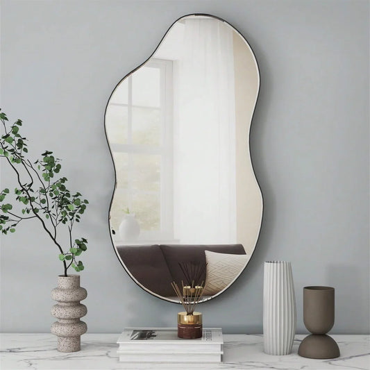 1pc Irregular Wall Mirror Cloud Mirror Asymmetric Acrylic Wall Mirror Suitable For Home Decoration, Room, Bathroom Living Room