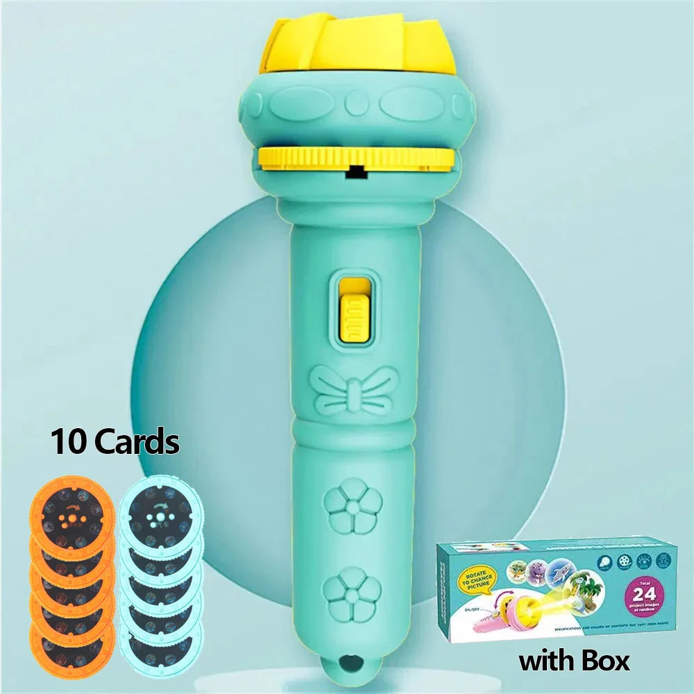 Cartoon Projection Flashlight | 80 Patterns Creative Children Toy Projector
