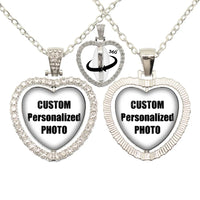 Custom Photo Heart Necklace | Personalized Double-Sided Family Jewelry Gift
