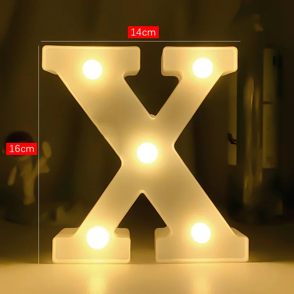 Creative Luminous Letter Night Light | Battery-Powered LED Decor for Parties