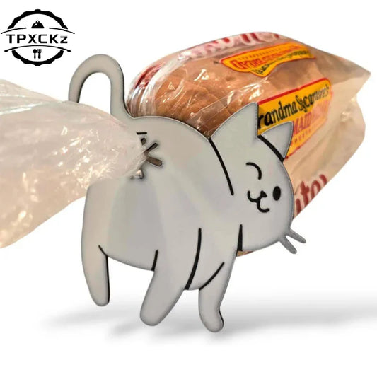 2pcs 3D Cat Butt Bread Bag Clip | Novelty Kitchen Gadget for Sealing Snack Bags