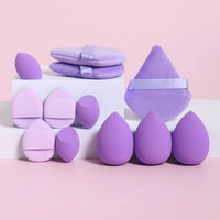12pcs Makeup Sponge Set | Velvet Triangle Powder Puff for Foundation