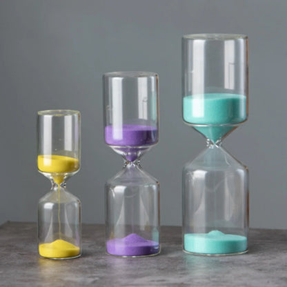 5/10/15/30 Minutes Sandglass Sand Timer Color Glass Hourglass Sand Clock Children Kids Gift Fashion Home Decoration