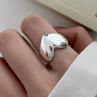 PANJBJ Real 925 Sterling Silver Retro Round Ring | Vintage Fine Jewelry for Women