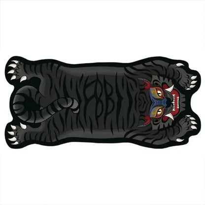VIKAMA Tiger-Shaped Area Carpet - Non-Slip, Easy To Clean, Home Decoration, Kitchen And Bathroom Floor Mat, Entrance Door Mat